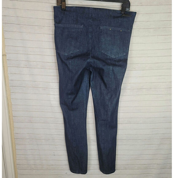 PILCRO FOR ANTHROPOLGIE HIGH RISE DARK WASH DENIM LEGGINGS, SZ 30 - Picture 6 of 14